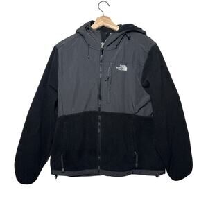 The North Face Women's Polartec Denali Zip Up Fleece Hooded Jacket Black Sz XXL